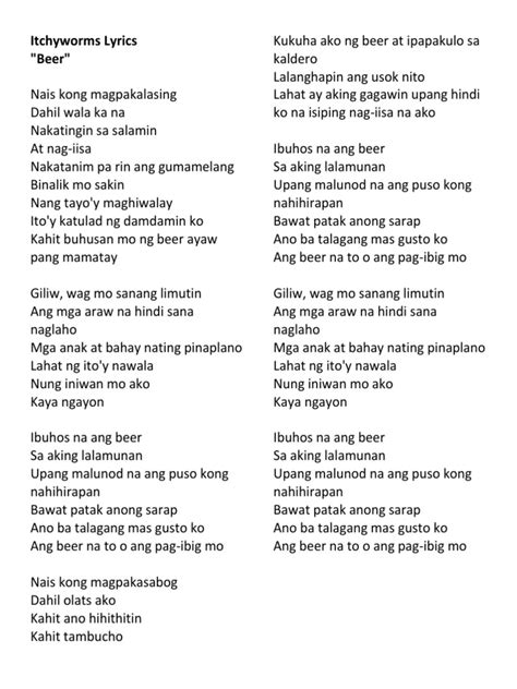 katol lyrics|The Itchyworms – Ka'tol Lyrics .